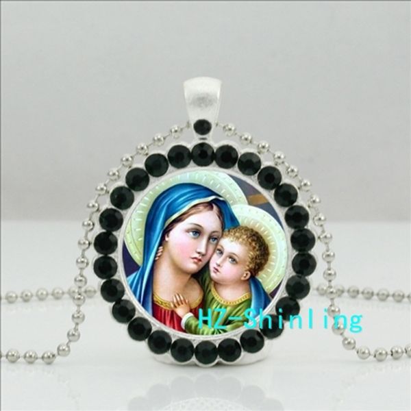 new virgin mary crystal necklace mother and baby pendant necklaces silver gifts for mom ball chain jewelry women
new virgin mary crystal necklace mother and baby pendant necklaces silver gifts for mom ball chain jewelry women