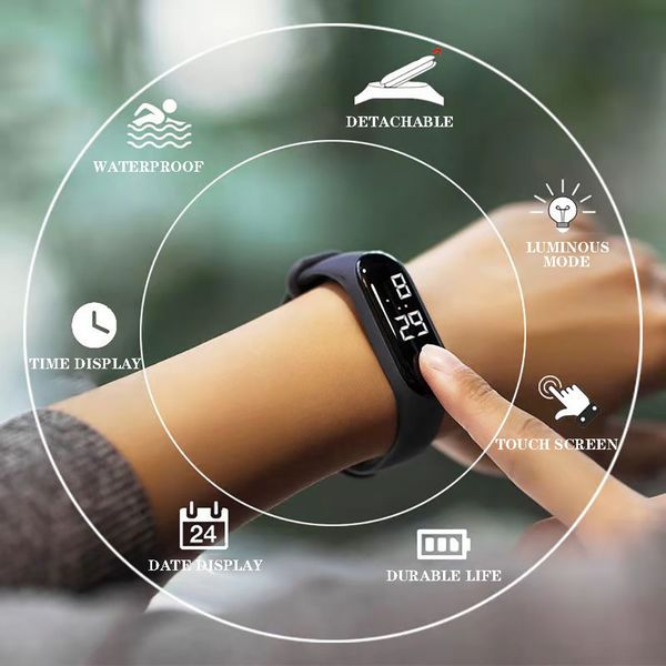 led electronic sports luminous sensor watches fashion men and women watches dress watch digital watch fashion men's, Slivery;brown
led electronic sports luminous sensor watches fashion men and women watches dress watch digital watch fashion men's, Slivery;brown