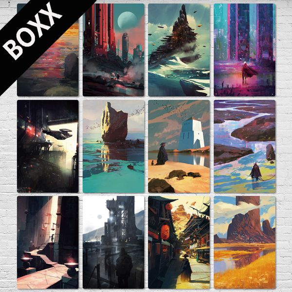 future cities metal posters tin sign landscapes iron painting man cave living room bedroom wall decor
future cities metal posters tin sign landscapes iron painting man cave living room bedroom wall decor