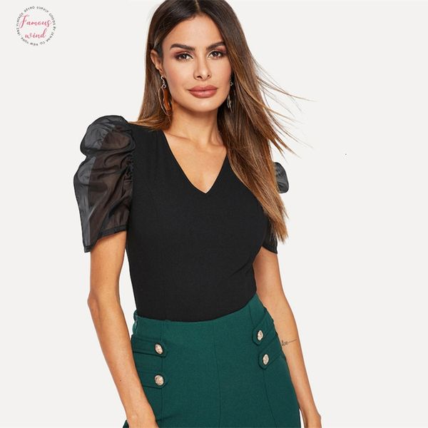 черный v шеи sheer contrast сетки puff рукавом тонкий монтажн top женщины spring party night out с коротким рукавом футболки, White
черный v шеи sheer contrast сетки puff рукавом тонкий монтажн top женщины spring party night out с коротким рукавом футболки, White