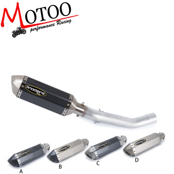 motoo - motorcycle exhaust middle pipe round muffler with exhaust for z750 2010-2014 without slip-on
motoo - motorcycle exhaust middle pipe round muffler with exhaust for z750 2010-2014 without slip-on