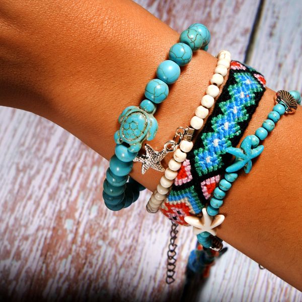 moon girl 4 pieces summer charm bracelet set handmade unique design friendship bohemian weave wrap bracelets femme drop shipping, Golden;silver
moon girl 4 pieces summer charm bracelet set handmade unique design friendship bohemian weave wrap bracelets femme drop shipping, Golden;silver