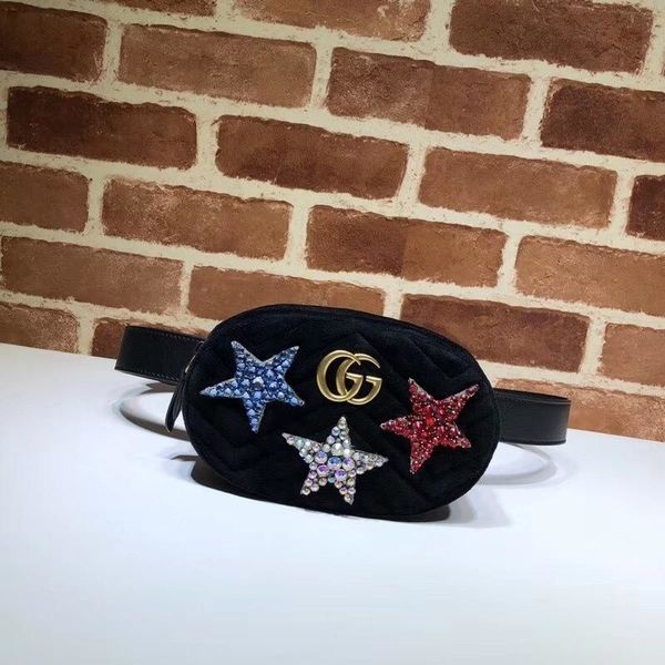 design letter metal buckle diamond star v-shaped waist bag velvet leather woman 476434 chest bag handbag 
design letter metal buckle diamond star v-shaped waist bag velvet leather woman 476434 chest bag handbag