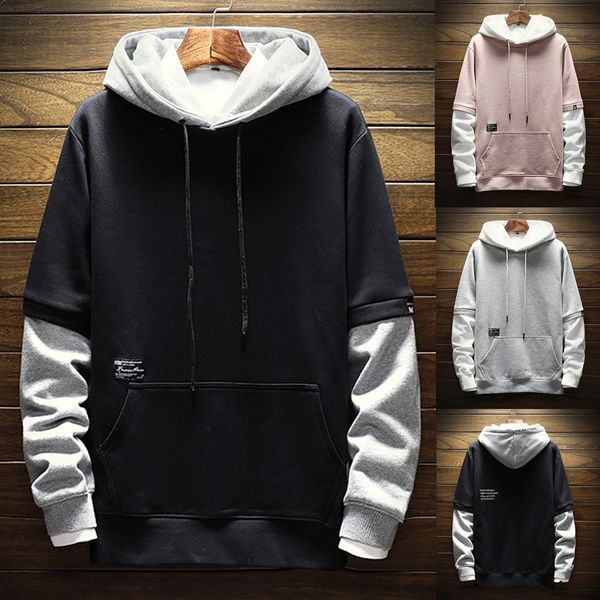 2019 autumn winter men's patchwork sweatershirt hoodie men loose long sleeves pullover street wear men casual hip hop hoodies, Black
2019 autumn winter men's patchwork sweatershirt hoodie men loose long sleeves pullover street wear men casual hip hop hoodies, Black