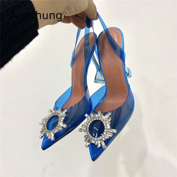 blue pvc transparent gladiator sandals women clear goblet heel point toe back strap jeweled sunflower buckle party shoes woman, Black
blue pvc transparent gladiator sandals women clear goblet heel point toe back strap jeweled sunflower buckle party shoes woman, Black