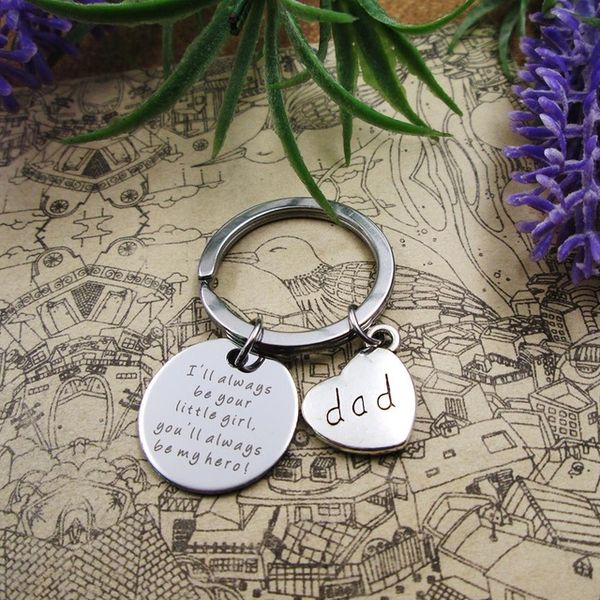 High quality Keychain I'll be your little girl, you'll be my hero! with dad stainless steel keyring birthday gift
High quality Keychain I'll be your little girl, you'll be my hero! with dad stainless steel keyring birthday gift