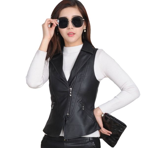 2019 plus size pu leather jacket women waistcoat slim casaco feminino motorcycle biker vests jacket women zipper colete lj049, Black
2019 plus size pu leather jacket women waistcoat slim casaco feminino motorcycle biker vests jacket women zipper colete lj049, Black