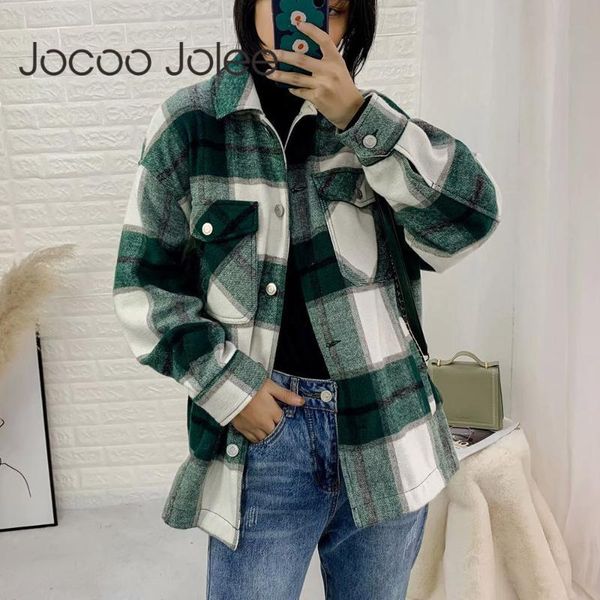 jocoo jolee vintage stylish pockets oversized plaid jacket coat women fashion lapel collar long sleeve loose outerwear chic, Black;brown
jocoo jolee vintage stylish pockets oversized plaid jacket coat women fashion lapel collar long sleeve loose outerwear chic, Black;brown