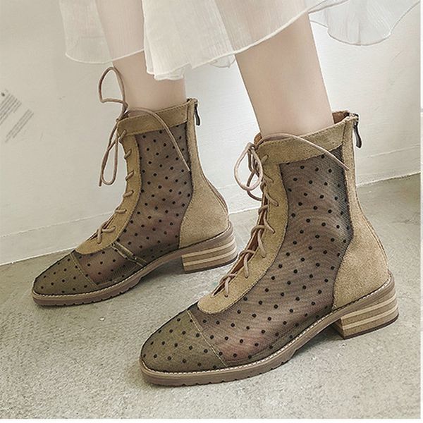 nice new women ankle lace fashion boots summer lace up breathable shoes woman low heels female comfortable boot, Black
nice new women ankle lace fashion boots summer lace up breathable shoes woman low heels female comfortable boot, Black