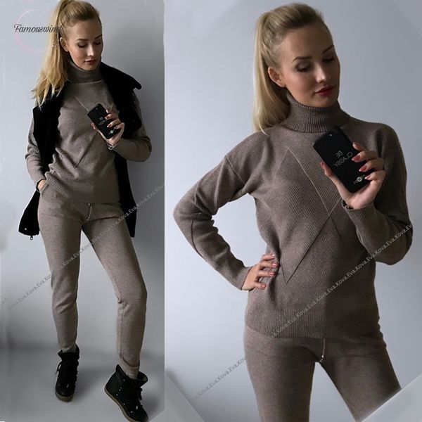 women sweater suit and sets casual autumn winter 2pcs track suit casual female knitted trousers jumper clothing set, White
women sweater suit and sets casual autumn winter 2pcs track suit casual female knitted trousers jumper clothing set, White