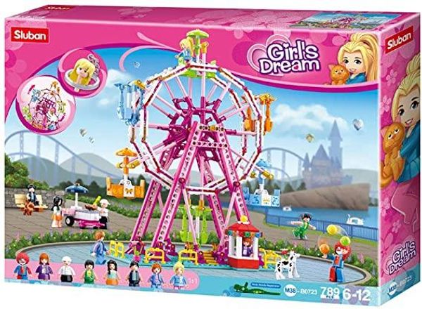 slubankids girls dream ferris wheel 789 pc building blocks for kids, красочные 3d штабелируемые игрушки, веселое здание diy и творческая игр 
slubankids girls dream ferris wheel 789 pc building blocks for kids, красочные 3d штабелируемые игрушки, веселое здание diy и творческая игр