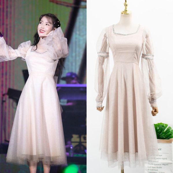 dress for women del l vocal concert same iu ji eun long and loose japanese dresses autumn and summer, White
dress for women del l vocal concert same iu ji eun long and loose japanese dresses autumn and summer, White