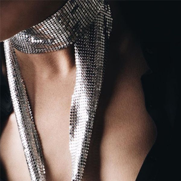 4 colors punk chunky alloy sequins long chain collar necklaces for women fashion neck collar choker necklace xr, Golden;silver
4 colors punk chunky alloy sequins long chain collar necklaces for women fashion neck collar choker necklace xr, Golden;silver