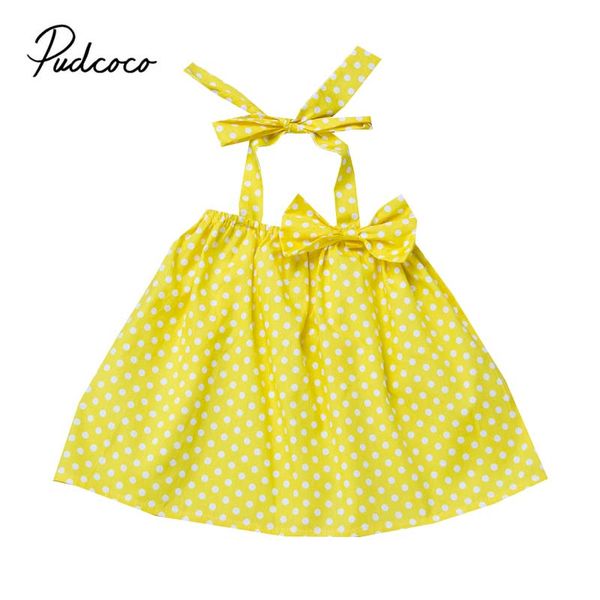 

2019 Brand Toddler Baby Girls Summer Clothes Polka Dot Halter Dress Tops Blouse One-pieces Cute Baby Tops