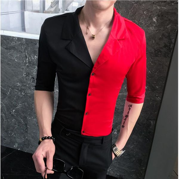 2019 brand clothing men's summer half sleeve color matching casual shirts/male pure cotton casual shirts s-3xl, White;black
2019 brand clothing men's summer half sleeve color matching casual shirts/male pure cotton casual shirts s-3xl, White;black