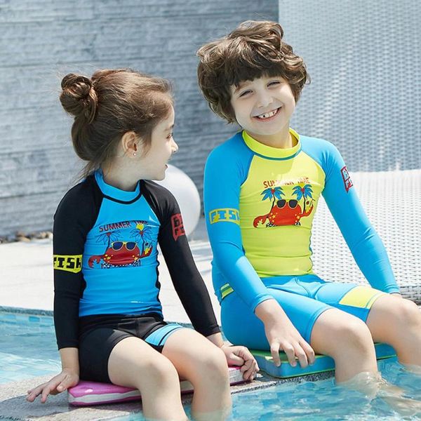 2 pcs/set boys girls cartoon printing wetsuit one piece swimsuit uv protection beach wear
2 pcs/set boys girls cartoon printing wetsuit one piece swimsuit uv protection beach wear