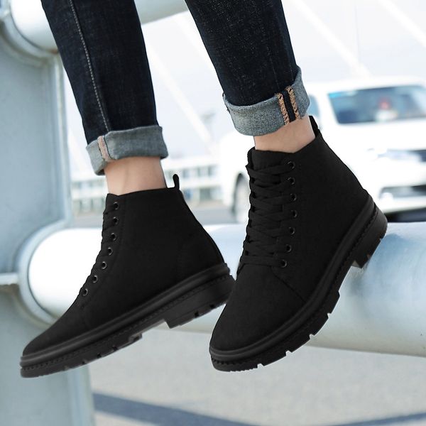 size 36-55 outdoor men boots canvas ankle boots men winter working plush shoes fur snow for botas, Black
size 36-55 outdoor men boots canvas ankle boots men winter working plush shoes fur snow for botas, Black