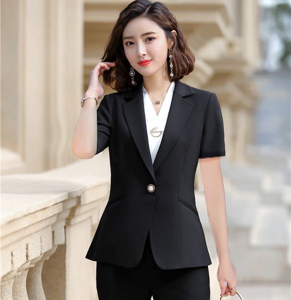 summer office ladies black blazer women jackets short sleeve female work wear clothes styles, White;black
summer office ladies black blazer women jackets short sleeve female work wear clothes styles, White;black