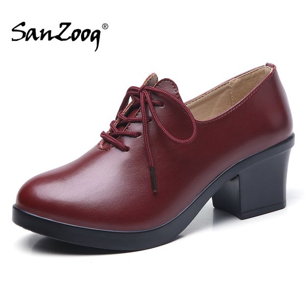 split leather square block heel lace up platform women's pumps 6cm women shoes tacones mujer high heels ladies spring autumn, Black
split leather square block heel lace up platform women's pumps 6cm women shoes tacones mujer high heels ladies spring autumn, Black