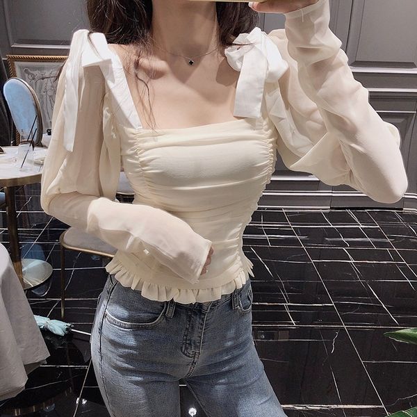 nana fashion womens clothing store in early autumn of 2020 new square collar puff sleeve bandage shirt design sense minority fashion korean, White
nana fashion womens clothing store in early autumn of 2020 new square collar puff sleeve bandage shirt design sense minority fashion korean, White