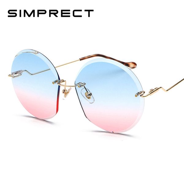 simprect 2019 round sunglasses women rimless gradient sun glasses luxury vintage brand designer retro lunette de soleil femme, White;black
simprect 2019 round sunglasses women rimless gradient sun glasses luxury vintage brand designer retro lunette de soleil femme, White;black