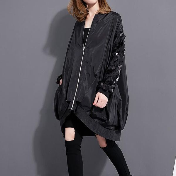 fashion new sequined short basic collar long-sleeved coat loose denim large size zipper thin jacket women slim, Black;brown
fashion new sequined short basic collar long-sleeved coat loose denim large size zipper thin jacket women slim, Black;brown