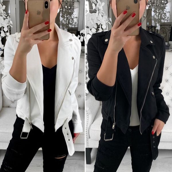 black slim women jackets autumn warm lady pu leather jackets female zipper faux femme outwear coat plus size, Black;brown
black slim women jackets autumn warm lady pu leather jackets female zipper faux femme outwear coat plus size, Black;brown