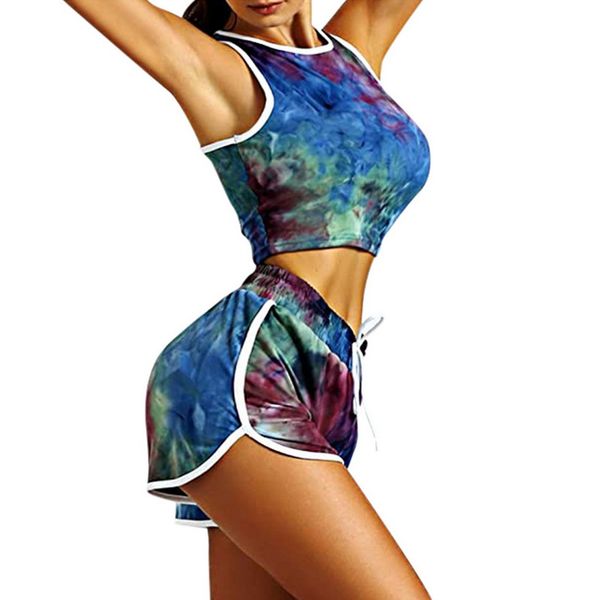 2 pcs printed women's tracksuit bandeau vest yoga bra + shorts tight running gym fitness yoga set sportswear sports suit, White;red
2 pcs printed women's tracksuit bandeau vest yoga bra + shorts tight running gym fitness yoga set sportswear sports suit, White;red