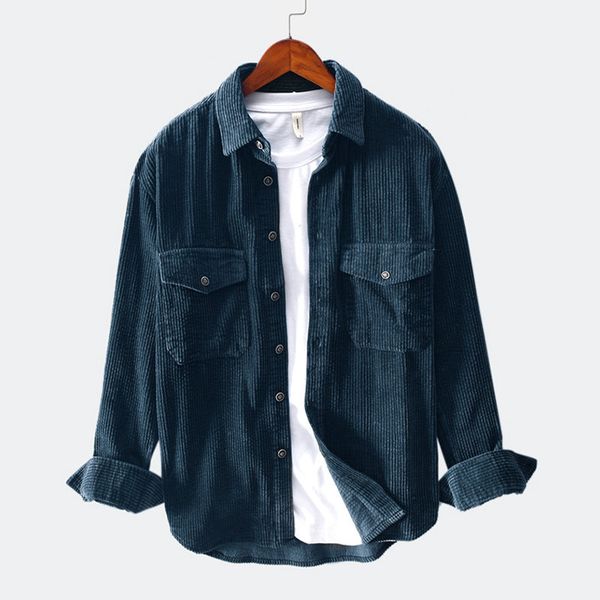 mens shirts men's spring autumn fashion corduroy long-sleeved shirt men casual vintage shirt loose jacket coat male clothes, White;black
mens shirts men's spring autumn fashion corduroy long-sleeved shirt men casual vintage shirt loose jacket coat male clothes, White;black