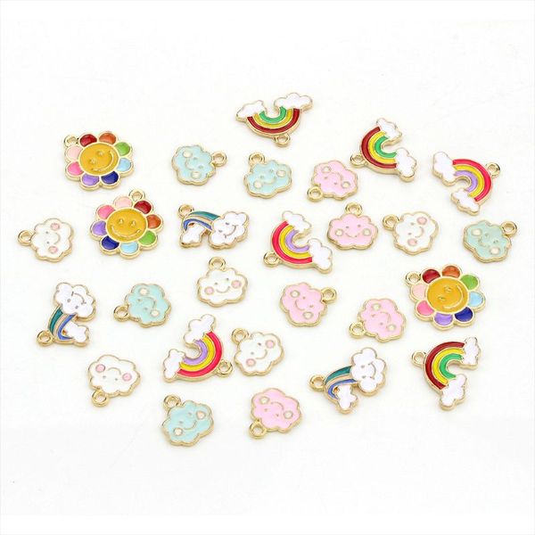27pcs/set assorted alloy enamel rainbow clouds flower pendant charms for diy necklace bracelet earrings jewelry making accessory, Blue;slivery
27pcs/set assorted alloy enamel rainbow clouds flower pendant charms for diy necklace bracelet earrings jewelry making accessory, Blue;slivery