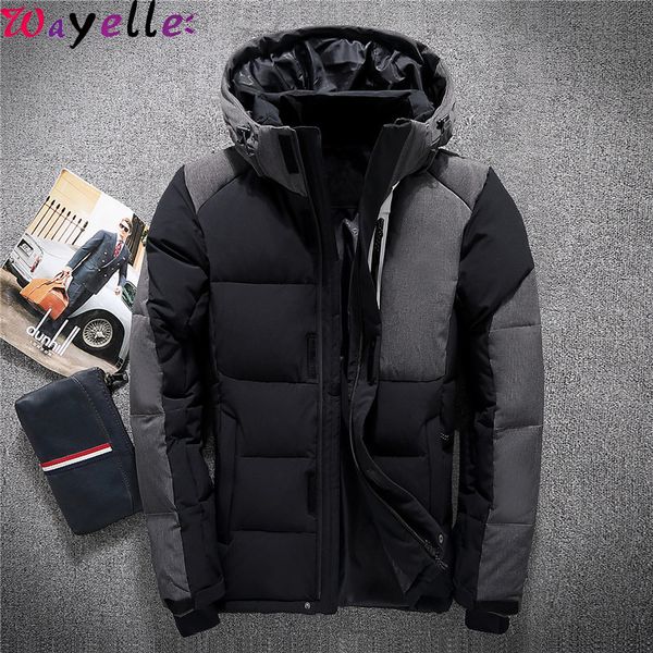 withstand - 30 men's down jackets men thicken warm winter hooded white duck cotton parkas men windbreaker waterproof outerwear, Black
withstand - 30 men's down jackets men thicken warm winter hooded white duck cotton parkas men windbreaker waterproof outerwear, Black