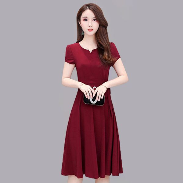 women dress ladies party summer short sleeve casual fashion plus size cocktail solid a-line round neck, Black;gray
women dress ladies party summer short sleeve casual fashion plus size cocktail solid a-line round neck, Black;gray