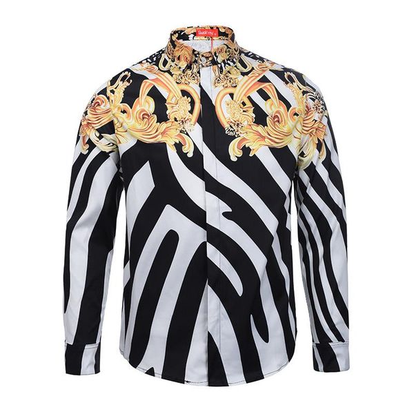 2020 spring cotton new fashion printing 3d printed pound-head stripe casual shirt loose casual mens designer jackets lapel pocket large, Black;brown
2020 spring cotton new fashion printing 3d printed pound-head stripe casual shirt loose casual mens designer jackets lapel pocket large, Black;brown