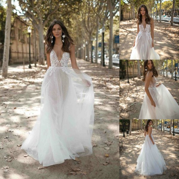 muse by berta 2019 свадебные платья сексуальные спагетти с глубоким v-образным вырезом на спине кружевные свадебные платья sweep train beach, White
muse by berta 2019 свадебные платья сексуальные спагетти с глубоким v-образным вырезом на спине кружевные свадебные платья sweep train beach, White