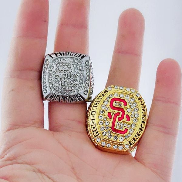 2pcs/set 2004 2017 usc trojans college football championship ring wholesale ing, Golden;silver
2pcs/set 2004 2017 usc trojans college football championship ring wholesale ing, Golden;silver