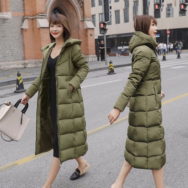lucyever plus size winter women down jacket fashion zipper cotton parkas long coat casual hooded korean slim female outwear 6xl, Black
lucyever plus size winter women down jacket fashion zipper cotton parkas long coat casual hooded korean slim female outwear 6xl, Black