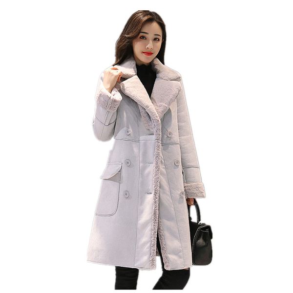 women's coat imitation buckskin faux fur coat solid color warm slim luxury winter coats new medium and long plush, Black
women's coat imitation buckskin faux fur coat solid color warm slim luxury winter coats new medium and long plush, Black