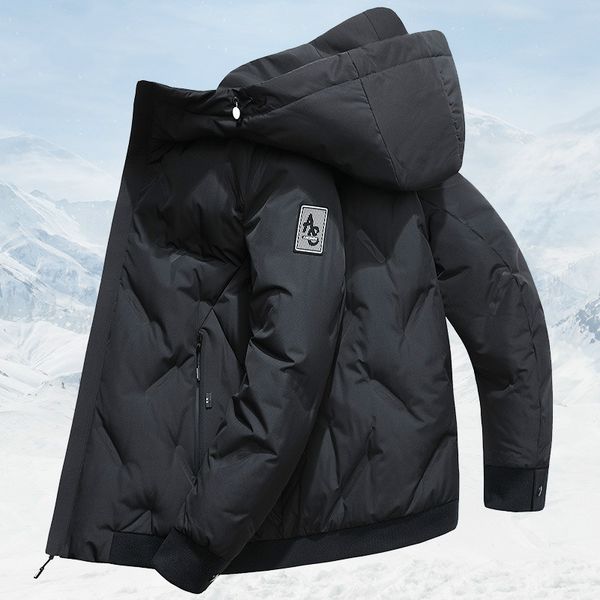 new winter puffer jacket men 90% white duck down coat men's hooded outdoor wind coat mens parkas ing, Black
new winter puffer jacket men 90% white duck down coat men's hooded outdoor wind coat mens parkas ing, Black