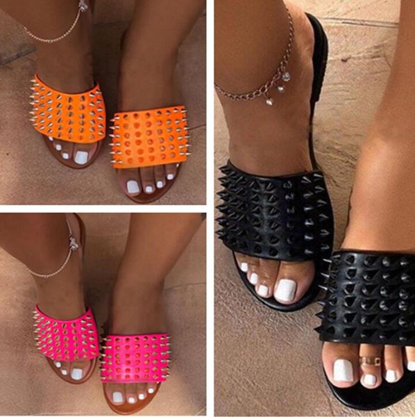 women designer sandals shoes rivet slippers ladies beach slipper stud slippers non-slip leather casual spikes shoes flip flop 35-43 d62201, Black;grey
women designer sandals shoes rivet slippers ladies beach slipper stud slippers non-slip leather casual spikes shoes flip flop 35-43 d62201, Black;grey
