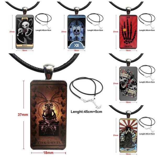 for lovers friendship death tarot skull glass cabochon pendant necklace rectangle fashion necklace, Silver
for lovers friendship death tarot skull glass cabochon pendant necklace rectangle fashion necklace, Silver