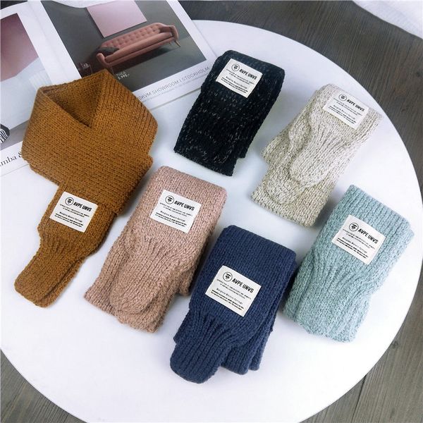 korean-style small parent child scarf cute student knitted wool scarf winter also scarves for men and women, Blue;gray
korean-style small parent child scarf cute student knitted wool scarf winter also scarves for men and women, Blue;gray