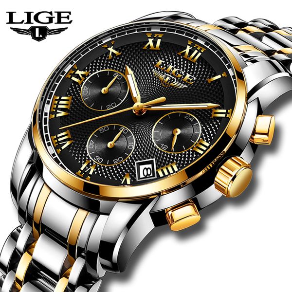 2019 lige new watches men chronograph men sports watches waterproof full steel quartz men's watch relogio masculino, Slivery;brown
2019 lige new watches men chronograph men sports watches waterproof full steel quartz men's watch relogio masculino, Slivery;brown