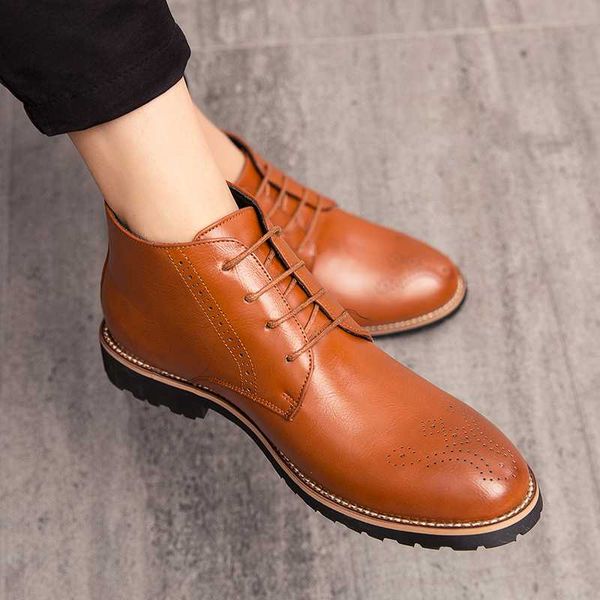autumn winter men shoes leather ankle boots men lace-up fashion bullock business boots casual high shoes, Black
autumn winter men shoes leather ankle boots men lace-up fashion bullock business boots casual high shoes, Black