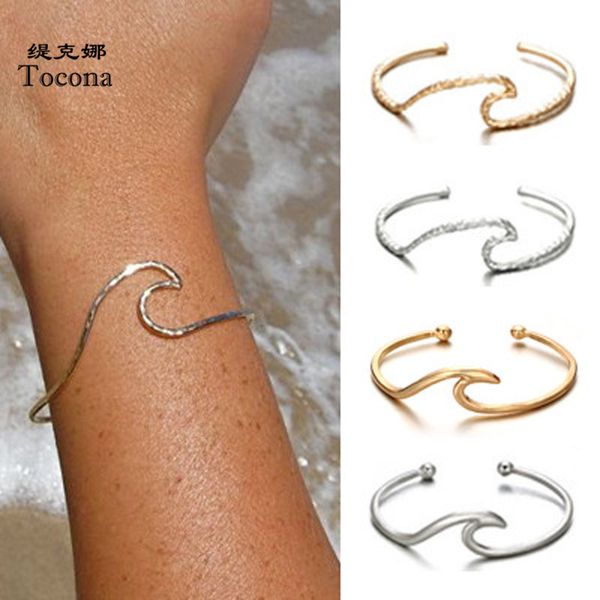 tocona bohemian opening wave bracelets for women gold silver alloy cuff bracelet bangle beach jewelry accessories 4266, Black
tocona bohemian opening wave bracelets for women gold silver alloy cuff bracelet bangle beach jewelry accessories 4266, Black