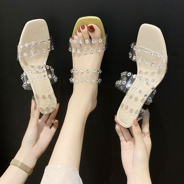slippers women summer glitter slides shoes woman 2020 pantofle rivet fashion transparent heel heeled mules jelly new, Black
slippers women summer glitter slides shoes woman 2020 pantofle rivet fashion transparent heel heeled mules jelly new, Black