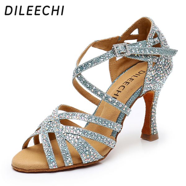 dileechi latin dance shoes blue rhinestone glitter women's ballroom dancing shoes party salsa flash high heel 9cm
dileechi latin dance shoes blue rhinestone glitter women's ballroom dancing shoes party salsa flash high heel 9cm