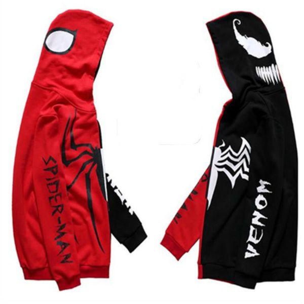 new venom hoodies sweatshirts autumn winter hooded assorted colors fleece film two-tone coat, Black
new venom hoodies sweatshirts autumn winter hooded assorted colors fleece film two-tone coat, Black