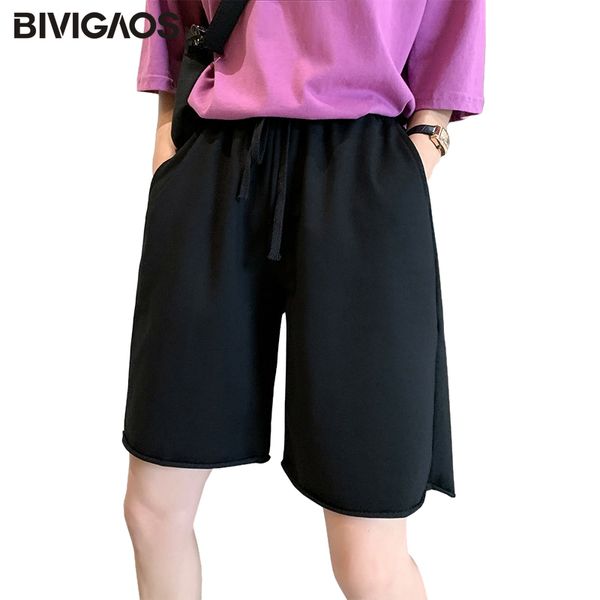 women's shorts bivigaos summer women cotton gray wide leg high waist 2021 drawstring large casual loose sport tide, White;black
women's shorts bivigaos summer women cotton gray wide leg high waist 2021 drawstring large casual loose sport tide, White;black