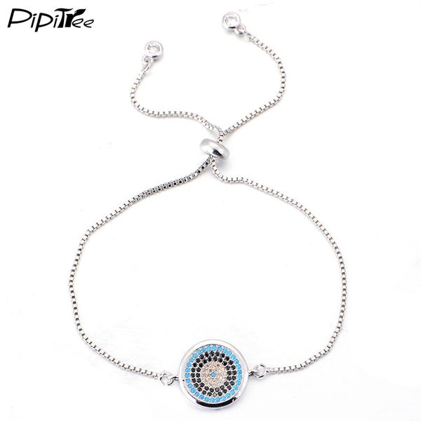 pipitree cubic zirconia round evil eye charm bracelet for women men adjustable chain bracelets jewelry pulseira feminina, Black
pipitree cubic zirconia round evil eye charm bracelet for women men adjustable chain bracelets jewelry pulseira feminina, Black