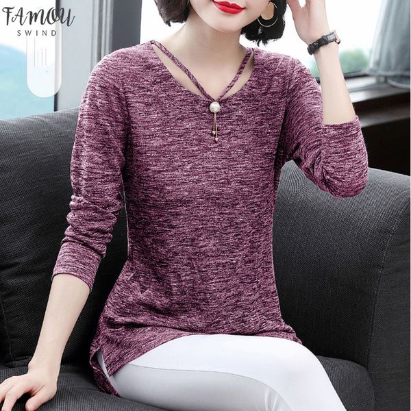 women spring summer style t shirts lady casual long sleeve o neck gray tees shirts df3026, White 
women spring summer style t shirts lady casual long sleeve o neck gray tees shirts df3026, White